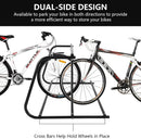 10-Bike Commercial Floor Rack, Heavy Duty Powder-Coated Steel Grid Organizer, Freestanding Double-Sided Storage for Garages/Storefronts/Schools by GreenHaven Gardens