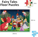 Jumbo Fairy Tales Floor Puzzle for Kids, Large Jigsaw Puzzles 35 Piece for Kids Ages 3-5,Preschool Learning & Education Toys, Gifts for 4-8 Year Old Boys and Girls (Kingdom Story) by TinyTreasures Baby Boutique
