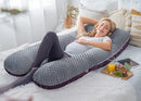 Meiz Pregnancy Pillow, Pregnancy Body Pillow, Pregnancy Pillows for Sleeping, Maternity Pillow for Pregnant Women with Velvet Cover, Grey & Purple by TinyTreasures Baby Boutique