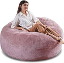 5FT，Big Bean Bag Chairs for Adults，Large beanbag with Filler Included，Memory Foam Material，Easy to Clean and Washable Corduroy Fabric，Suitable for Living Room and Bedroom (Pink, 5 Foot) by CozyNest Decor