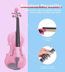 Vangoa Pink Violin 4/4 Full Size Fiddle Set, Acoustic Violin for Women Beginners Adults Teens Girls Kids 9-12, Starter Violin Kit with Hard Case, Premium Accessory Outfit by TinyTreasures Baby Boutique