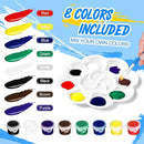 Fulmoon 24 Set Acrylic Paint Kits for Kids Adults Washable Mini Painting Kit Arts Crafts Party Favors Filled Strips Brushes Palettes Bulk for Classroom Home Kit Supplies (Fresh Color) by TinyTreasures Baby Boutique