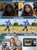 Digital Camera,FHD 1080P Kids Camera 44MP Point and Shoot Digital Cameras with 32GB Card,16X Zoom,Anti-Shake,Date Stamp,Compact Small Cameras Photography for Kids Student Teen Girl Boy(Black) by TinyTreasures Baby Boutique