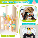Car Seat Toys for Babies 0-6 Months, Hanging Spiral Stroller Toys, Infant Newborn Brain Development With Music Crinkle Teether Rattle for Baby Boy Girl 0-3-12 Months by TinyTreasures Baby Boutique
