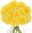Kimura's Cabin 20Pcs Artificial Mums Flowers Fake Silk Chrysanthemum Balls Flower for Home Decor Easter Table Fall Bouquets Wedding Party DIY Decorations (Yellow) by CozyNest Decor