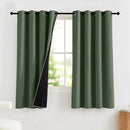 NICETOWN Greyish Green Blackout Curtains for Living Room Bedroom, 100% Blackout Thermal Insulated Room Darkening Window Drapes for Nursery, 1 Pair, 52" W x 63" L by TinyTreasures Baby Boutique