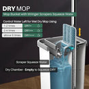 JOYMOOP Mop and Bucket with Wringer Set, Hands Free Flat Floor Mop and Bucket, with 5 Washable Microfiber Pads, Wet and Dry Use, Floor Cleaning System by CozyNest Decor