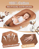 Baby Lounger - Infant Lounger for Newborn 0-24 Months, Pure Cotton Breathable Baby Nest Lounger Cover, Newborn Essentials for Baby Boys & Girls, Co Sleeper Portable Baby Bed for Home and Travel by TinyTreasures Baby Boutique