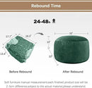 Bean Bag Chairs for Adults - Memory Foam Furniture BeanBag Chair - Kids/Teens Sofa with Soft Micro Fiber Cover - Round Fluffy Couch for Living Room Bedroom College Dorm - 3 ft, Green by CozyNest Decor