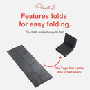 Folding Yoga Travel Pilates Mat Foldable Easy to Carry to Class Beach Park Tear resistant Travel Picnics 4mm Thick 9 Colors by TinyTreasures Baby Boutique