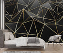 Black Geometric 3D Mural Wallpaper for Bedroom Living Room TV Background Home Decorations(Not Self-Adhesive) by TinyTreasures Baby Boutique