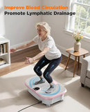 FEIERDUN Vibration Plate Exercise Machine, 400 LBS Capacity Vibration Plate for Lymphatic Drainage, Max Space for Whole-Body Workout & Relaxation at Home by CozyNest Decor