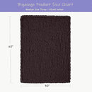 Bigacogo Chunky Knit Throw Blanket for Couch, 40x60 inches, 100% Hand Knitted with Thick Jumbo Chenille Yarn, Cozy Soft Large Rope Knot Cable Crochet Blankets for Sofa Bed Living Room, Chocolate by CozyNest Decor