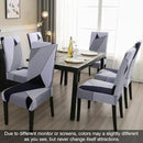 JQinHome Pattern Chair Covers for Dining Room Set of 4, High Stretch Removable Washable Parsons Chair Slipcover for Home Party Hotel Wedding Ceremony (White Grey,4PCS) by CozyNest Decor