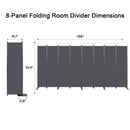 8-Panel Folding Privacy Screen