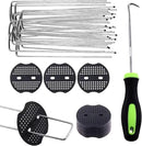 Swpeet 201Pcs U-Shaped Landscape Garden Stakes Staples and Plastic Fixing Gasket with Pick Hook Assortment Kit, Garden Lawn Landscape Staples for Irrigation Hoses, Fixed Fences, Artificial Turf Nails by GreenHaven Gardens