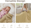 Threadmill King Size Blanket | 4 Layer 100% Cotton Gauze | Lightweight, Breathable, and Cozy Summer |Muslin Blanket for Couch, Bed| Beige by TinyTreasures Baby Boutique