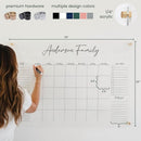 Personalized Clear Acrylic Calendar for Wall, Calendar Whiteboard for Wall, Dry Erase Wall Calendar, Wall Calendar Organizer System for Home (Cursive, Navy, 38"W x 26"H) by TinyTreasures Baby Boutique