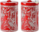 Porlien Lady Porcelain 15-ounce Canisters Set of 2, Food Storage Containers with Lid for Coffee Beans, Tea, Condiments & Nuts, Gifts for Mothers'Day, Thanksgiving, Christmas, Valentine’s Day by CozyNest Decor