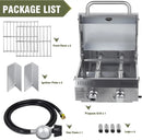 Bestfire Tabletop Gas Grill 2 Burners, 20,000 BTUs Stainless Steel Portable Propane Grill with Legs for Outdoor Patio Backyard Camping, Tailgating, and RV Trips by GreenHaven Gardens
