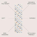 JONATHAN Y Machine-Washable Ivory/Blue/Orange Runner Rug, 2x8, Dila Modern Hearts Geometric, Kids & Novelty, Vintage, Bedroom, Kitchen, Living Room, Easy-Cleaning, Non-Shedding (KDW101A-28) by CozyNest Decor