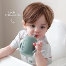 SAMiGO Silicone Sippy Cup, Baby Straw Cup for 6 12 18 Months, Sippy Cup with Straw for Toddlers 1-3 Years, Baby Water Cup for Drinking and Training, 6 oz by TinyTreasures Baby Boutique
