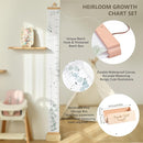 Growth Chart for Wall 7 Ft Height Chart with Keepsake Box & Hook Waterproof Canvas Measure Wall Ruler Removable Neutral Nursery Wall Decor for Baby Kids Toddlers by TinyTreasures Baby Boutique