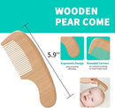 Goat Baby Hair Brush Set, Wooden Comb Massage Scalp Comb, Safe Natural Hair Care Kit, Soft Silicone Bath Brush for Newborns Toddlers (Brush Set+ Green Massager) (Brush Set+ 4) by TinyTreasures Baby Boutique