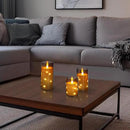 Aignis Flickering Flameless Candles Battery Operated Candles LED Candles with Remote Timer for Home/Wedding/Birthday/Holiday Decor, Grey 3D Flame Set of 3 (D3 xH4 5" 6") by CozyNest Decor