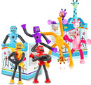 8pc Robot Giraffe Sensory Travel Toys for Toddlers Boy Ages 3 4 5 6 7 8, Airplane Activities Suction Autism Pop Tube Fidget Autistic Stocking Easter Basket Stuffer Valentine Gift for Kids by TinyTreasures Baby Boutique