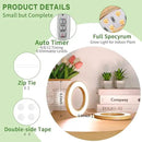 LORDEM 6.3” Bamboo Ceiling Grow Light for Indoor Plants, 72 LEDs Full Spectrum Plant Light, Corded, Halo Under Cabinet Growing Lamp with 4/8/12H Auto Timer, 4 Brightness Levels, Ideal for Pot Plants by GreenHaven Gardens