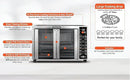 Gourmia Toaster Oven Air Fryer Combo 17 cooking presets 1700W french door digital air fryer oven 24L capacity accessories, convection rack, baking pan tray recipe book GTF7655,Large,Stainless Steel by CozyNest Decor