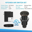 Garbage Disposal Air Switch Kit, UL Certified Professional Garbage Disposal Switch Button Power Module, Sink Top Waste Disposer On/Off Switch by CozyNest Decor
