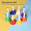 8 Note Hand Bells for Kids Adults, Colorful Merry Handbells Set Musical Instruments by TinyTreasures Baby Boutique