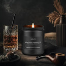 Whiskey Tobacco Candle | Masculine Candles for Men, Soy Candles for Home Scented, Manly Gifts Tobacco Candle for Home - Gifts for Men, 7oz Black Jar by CozyNest Decor