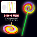 ArtCreativity Lollipop Glow Sticks for Kids - Set of 12 Spinner Light Up Sticks - Halloween Glow Stick Light Up Party Favors - Glow in The Dark Accessories by TinyTreasures Baby Boutique