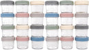 WeeSprout Baby Food Storage Glass Jars w/Lids (4 oz, 24 Pack) Matte Variety, Snack, Reusable Small Containers, Fridge or Freezer, Microwave & Dishwasher Safe, Essentials for Infants by TinyTreasures Baby Boutique
