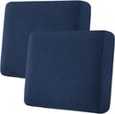 H.VERSAILTEX Super Stretch Individual Seat Cushion Covers - 2 Piece Large Sofa Cushion Covers, Navy, Thick Jacquard Textured Twill Fabric Sets by CozyNest Decor