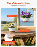 VEVOR Hanging Planters, 10 Inch Self-Watering Hanging Planter, 2 Pack Flower Pots with Drainage Hole & 2 Kinds of Plant Hangers, Plastic Basket Pots, for Garden Home Decor, Indoor & Outdoor Plants by CozyNest Decor