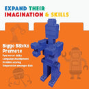 Big Blocks for Kids Ages 4-8 — Indoor & Outdoor Blocks Kids Games — Blue Large Building Blocks - 48 pc by TinyTreasures Baby Boutique