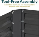 Sunnydaze Galvanized Raised Garden Bed - Metal Raised Bed for Gardening - Outdoor Planter Box for Flowers, Plants, and Vegetables - Gray - 48" W x 36" D x 12" H Rectangle by GreenHaven Gardens