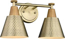 FEMILA Bathroom Light Fixtures, 2-Light Bathroom Vanity Lights Over Mirror, Antique Brass Wall Sconces, Hammered Metal Shade, 4FG59B-2W BG by CozyNest Decor