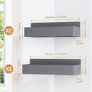 Magnetic Spice Rack for Refrigerator, Kitchen Organizer and Storage Shelf, Grey (4 Pack)… by CozyNest Decor