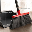 Small Broom Stiff Bristles Brush with Long Handle Indoor or Outdoor Compact Broom for Sweeping Patio Garage Garden,Deck,Concrete Floor,Bathroom (Red) by CozyNest Decor