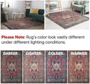 Keen Home Design 5x7 Rug - Machine Washable Area Rug with Non-Slip Backing, Ideal for Living Room, Dining Room, Bedroom - Vintage, Easy Clean, Durable, Low Pile Rug - (5' x 7') by CozyNest Decor