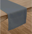 Solino Home Linen Hemstitch Table Runner 36 Inches - 100% Pure Linen Dark Grey Table Runner 14 x 36 Inch Ideal for Dresser and Coffee Tables - Classic Hemstitch - Thanksgiving by CozyNest Decor