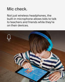 Belkin SoundForm Mini - Wireless Bluetooth Kids Headphones, 30H Battery, 85dB Safe Volume Limit, Built-in Microphone - Toddler On-Ear Earphones for iPhone, iPad - Ideal for School - Blue w/Case by TinyTreasures Baby Boutique