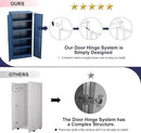 71" Storage Cabinet, Metal Pantry Cabinet, Kitchen Pantry Storage Cabinets with Doors and 4 Shelves, Cabinets for Laundry Room, Living Room, Dinning Room, Assembly Required, Blue by CozyNest Decor