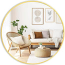 Fabuday Round Gold Mirror for Wall - 20 Inch Circle Mirror for Bathroom, Living Room Decor, Metal Golden Framed Small Circular Mirror by CozyNest Decor