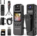 Body Camera with 1.4” Screen Audio and Auto Video Night Vision 1080P FHD Mini Police Wearable Body Worn Cam Portable Small Personal Camcorder Sport Action Outdoor Video Recorder (64GB) by TinyTreasures Baby Boutique